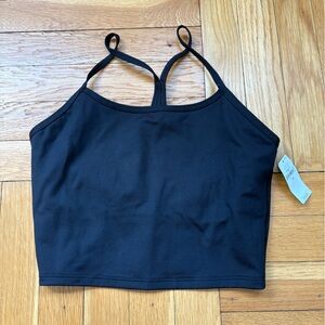 Old Navy Black Cropped Tank Sports Bra
